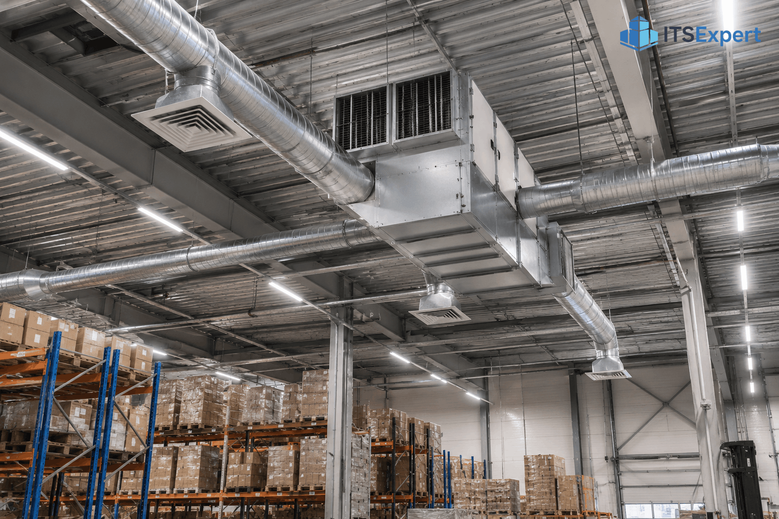 Climatizare industrială și comercială HVAC pentru hală și depozit logistic