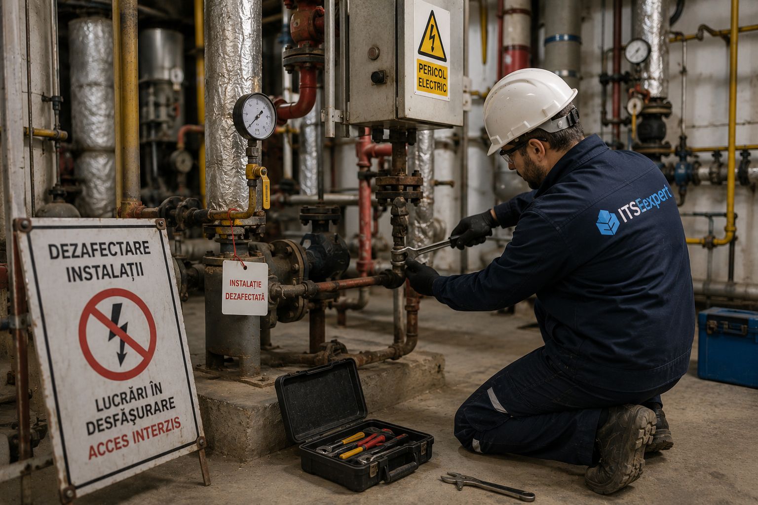 Dezafectare instalații și echipamente tehnice înainte de demolare, modernizare sau reabilitare a construcțiilor existente.