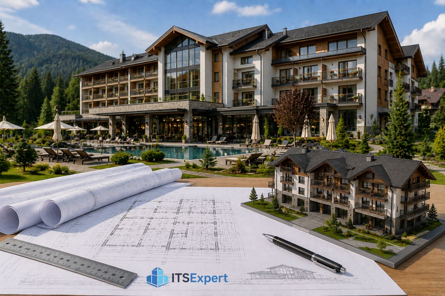 Proiectare hoteluri, pensiuni și complexe turistice – DTAC, Proiect Tehnic și Detalii de Execuție